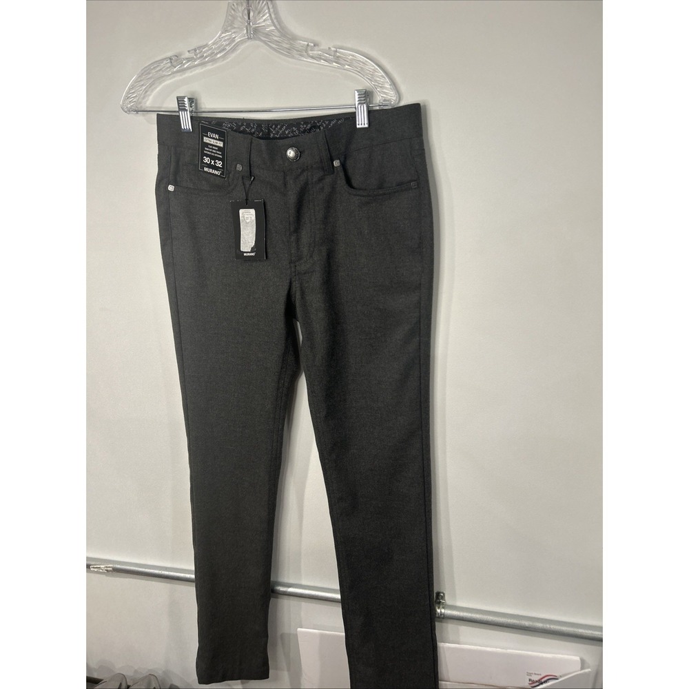 Murano Dress‎ Pants EVAN 30x32 Extra Slim Fit Stretch Charcoal Gray NWT